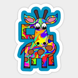 Colorful Giraffe Sticker